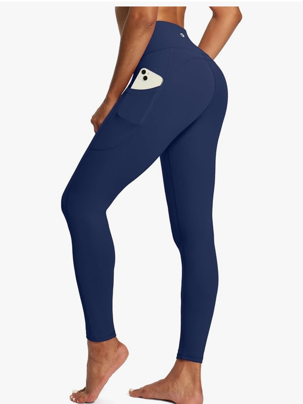 High-Waist dark blue  Pocket Leggings - Performance leggings